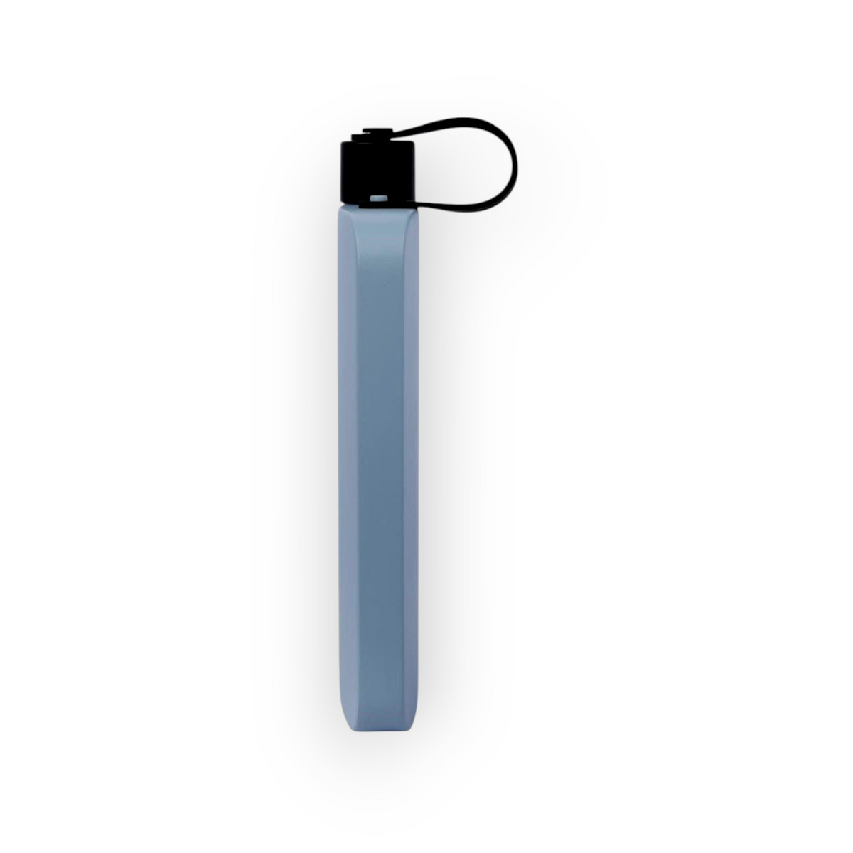 Azure DRNK Slim flat stainless steel water bottle, side view