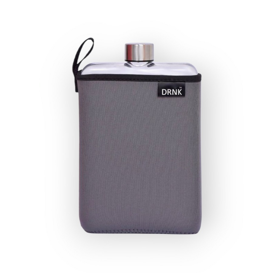 Tritan slim water bottle with Slate Grey sleeve (500 ml)