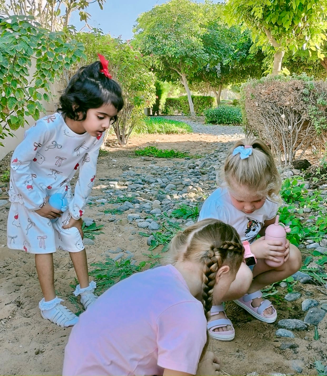 Children playing outdoors 