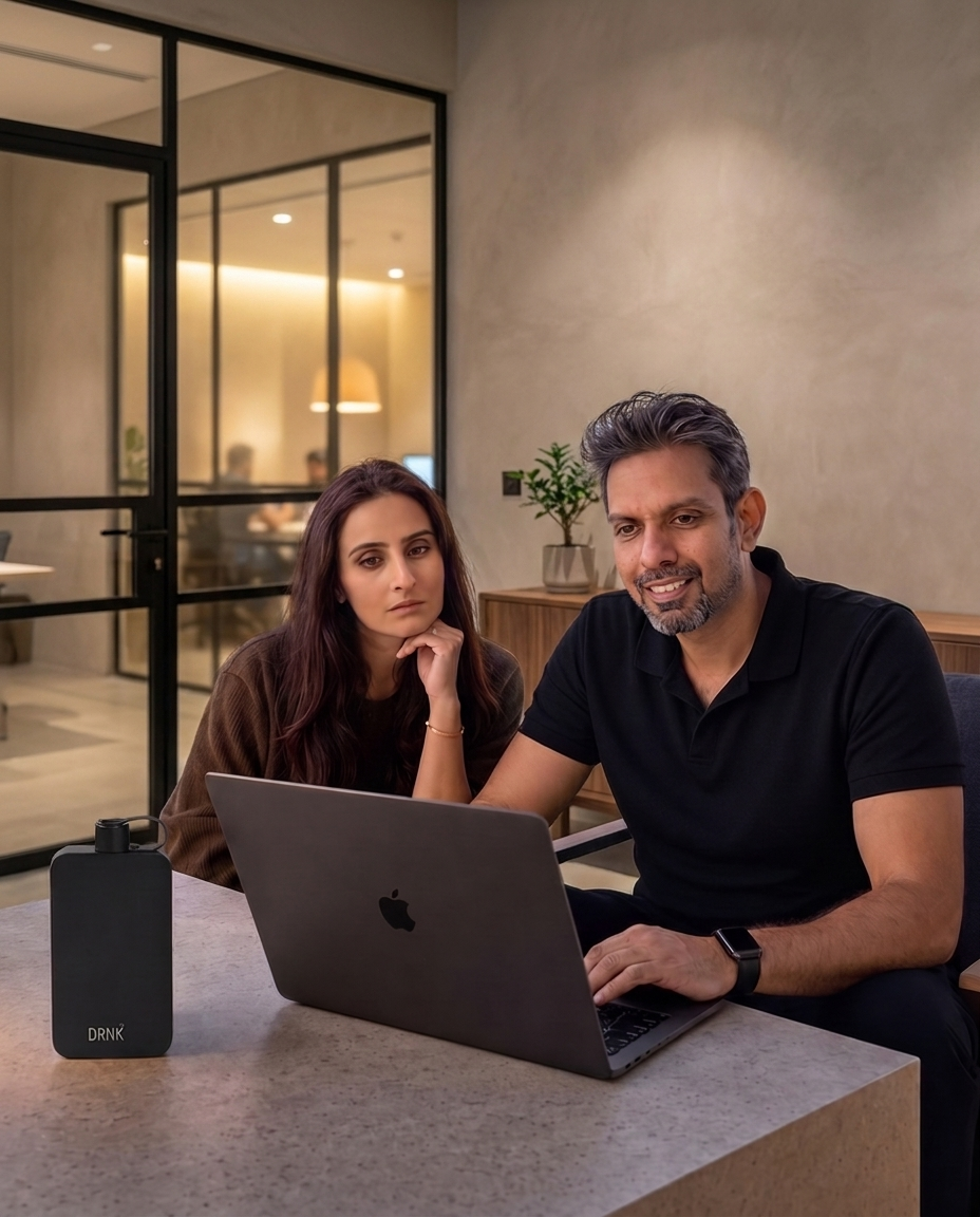 Mishal and Yasir Chaudhry, co-founders of DRNK