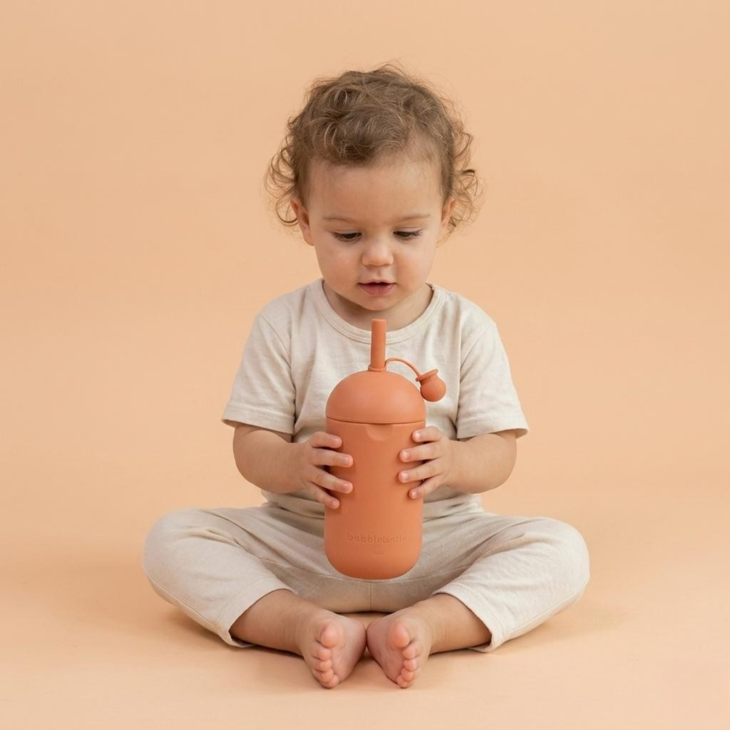 Bubblebottle Clay - Silicone Kids Water Bottle (12oz / 350ml)