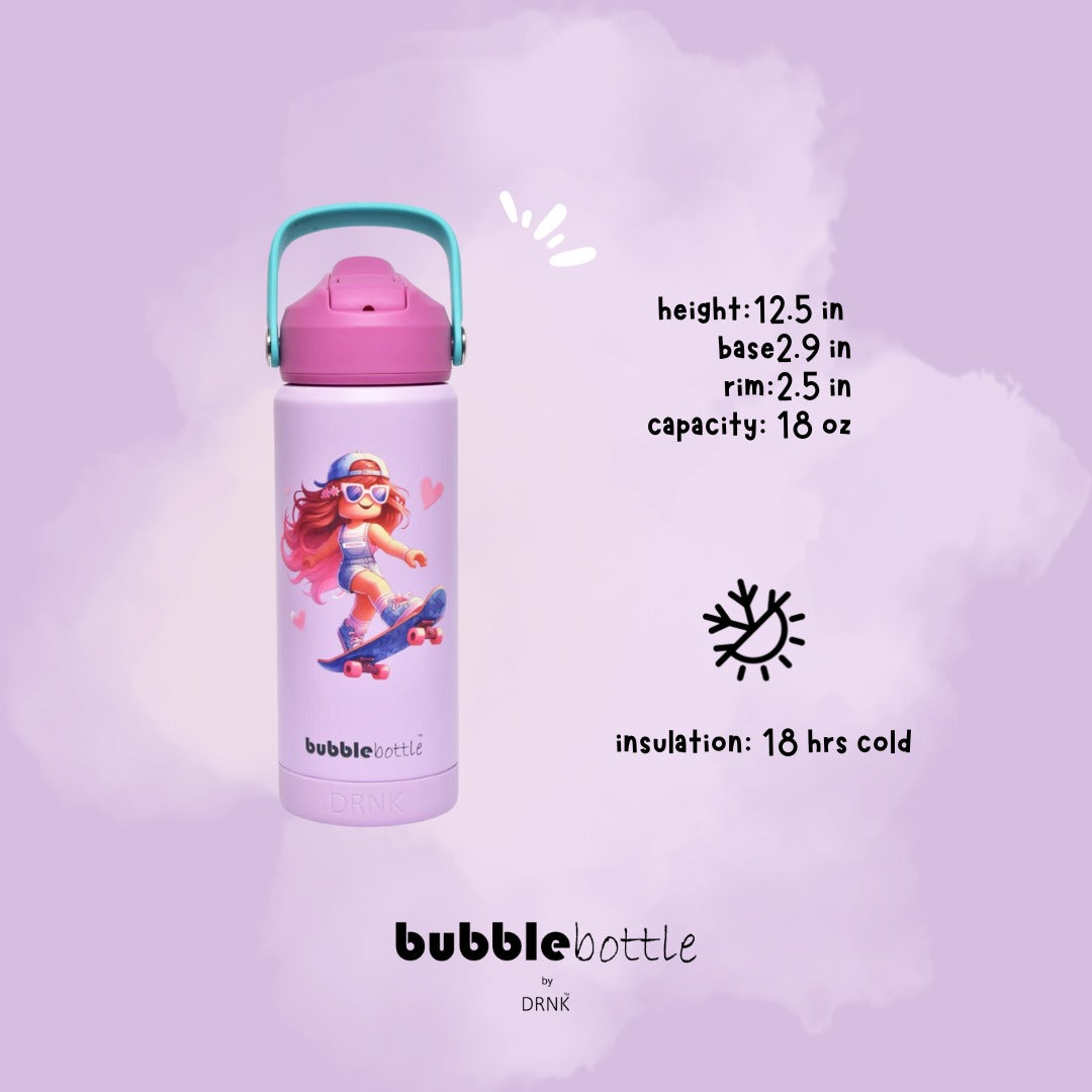 Bubblebottle Preppy - Insulated Kids Water Bottle (18oz / 550ml)