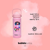DRNK Bubblebottle Neon insulated kids water bottle, 18oz, product detail 2