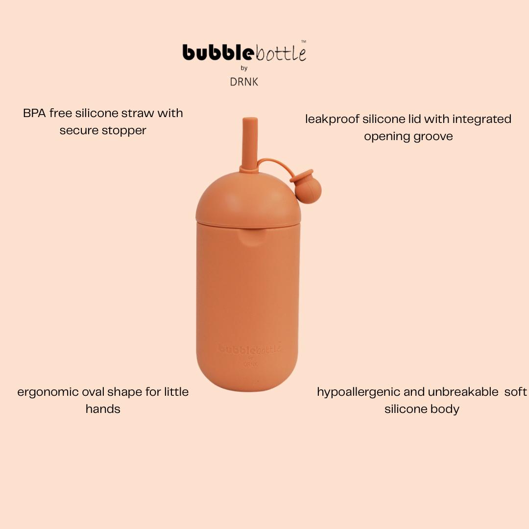 Bubblebottle Clay - Silicone Kids Water Bottle (12oz / 350ml)