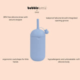 DRNK Bubblebottle Cloud silicone kids water bottle, 12oz, product detail 1