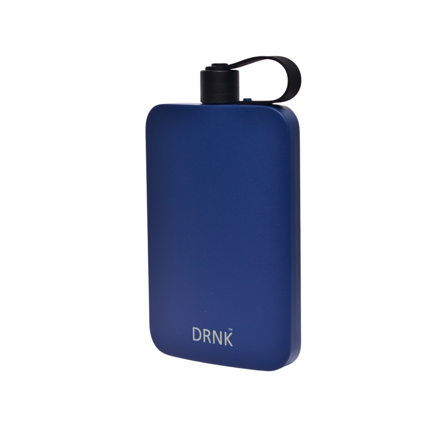 DRNK Slim Steel Navy stainless steel water bottle, 17oz, alternate view